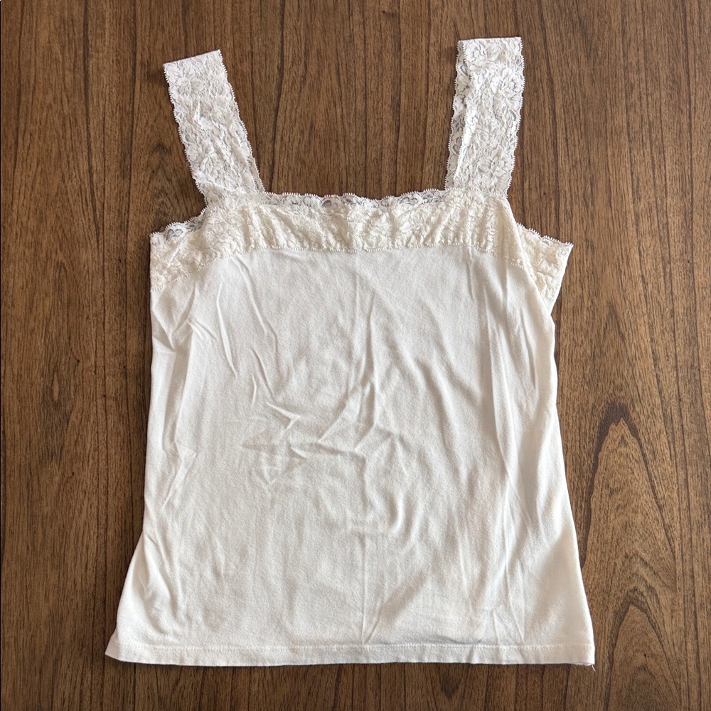 Covington Cream Lace-Trim Camisole